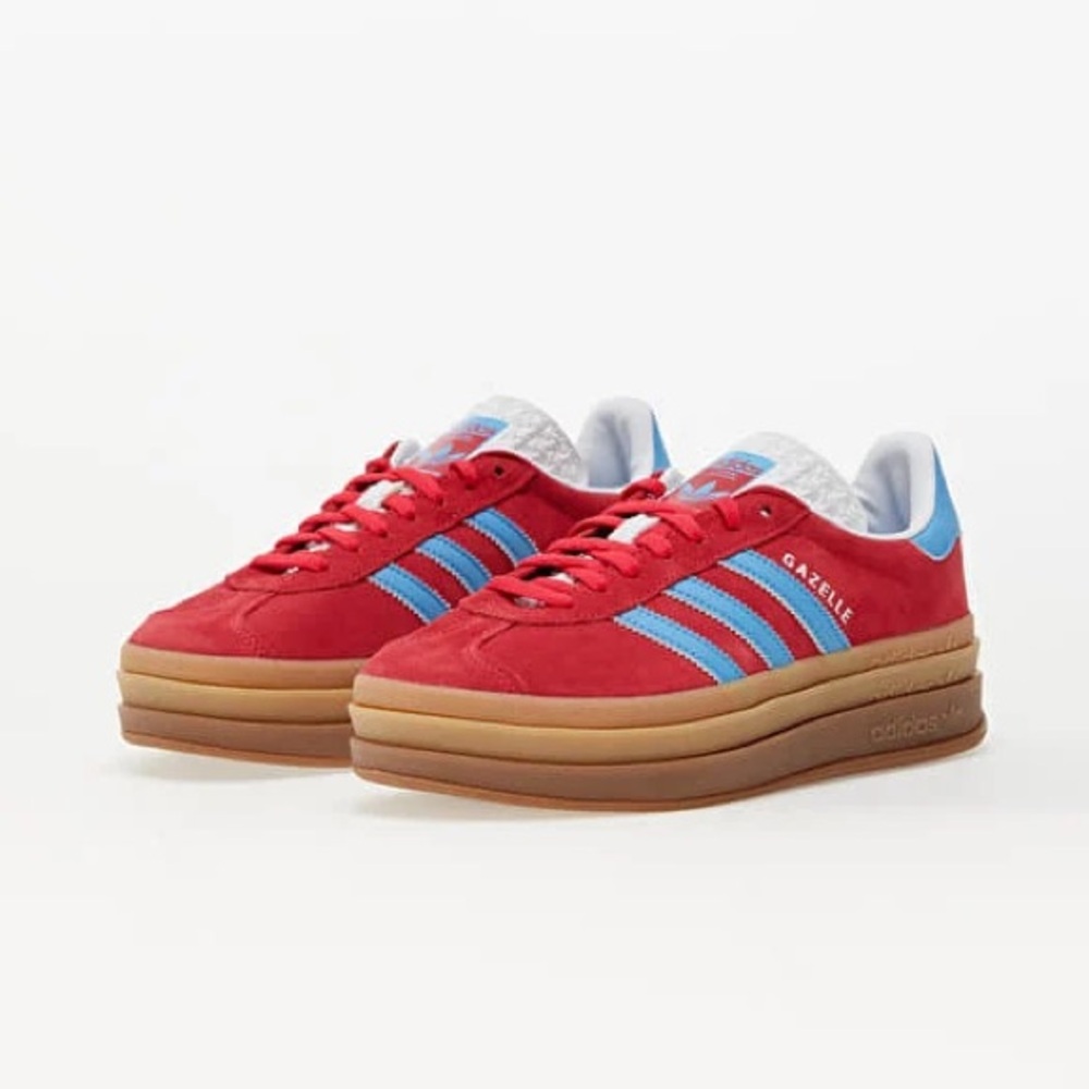 Adidas Gazelle Bold Sneakers in Active Pink Blue Burst (red) 5.5